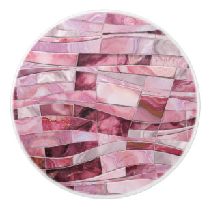 Mosaikvågor - Abstrakt rosa marmor Knopp