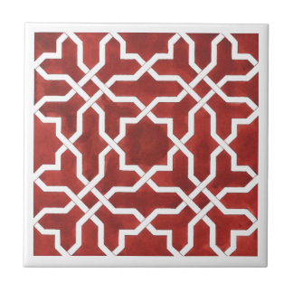 Mosaïque andalouse rouge ALHAMBRA Kakelplatta
