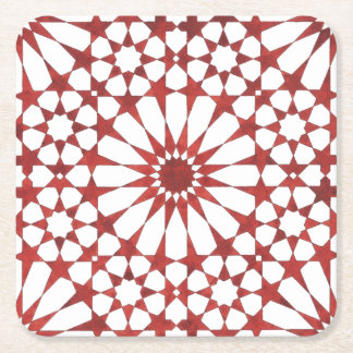 Mosaïque andalouse rouge ALHAMBRA Underlägg Papper Kvadrat