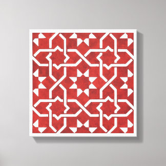 Mosaïque andalouse rouge SEVILLE Canvastryck