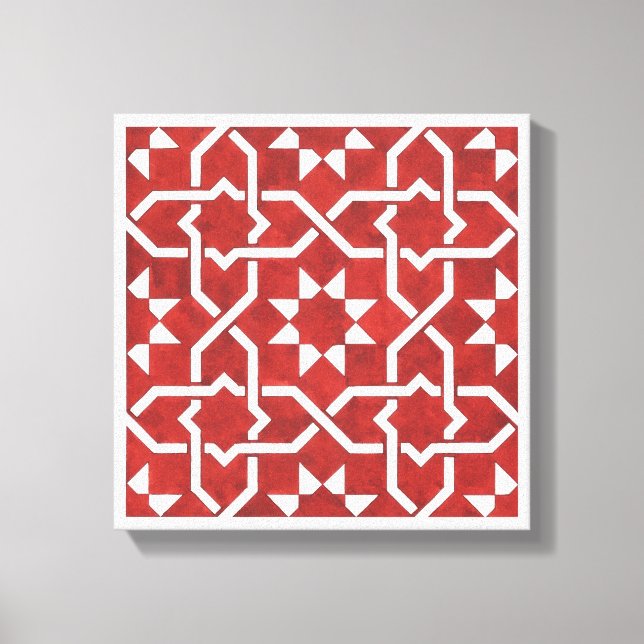 Mosaïque andalouse rouge SEVILLE Canvastryck (Framsida)