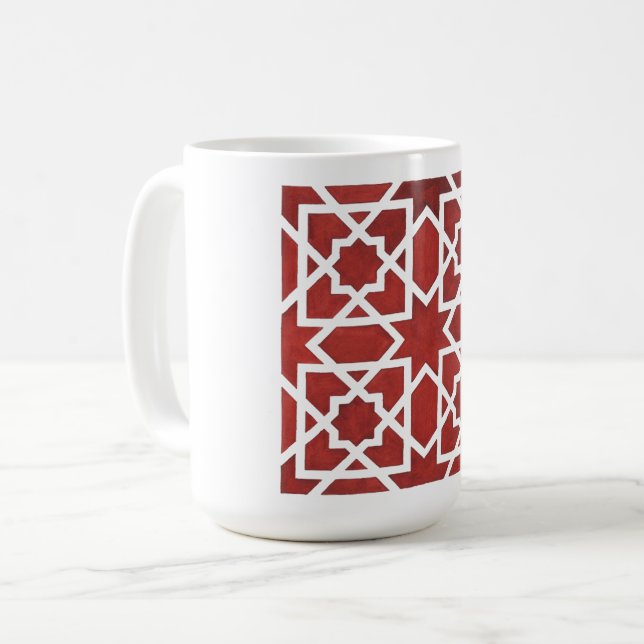 Mosaïque andalouse rouge SEVILLE Kaffemugg (Framsida vänster)