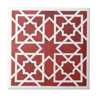 Mosaïque andalouse rouge SEVILLE Kakelplatta