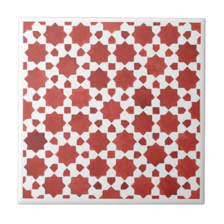 Mosaïque indienne rouge ITIMUD Kakelplatta