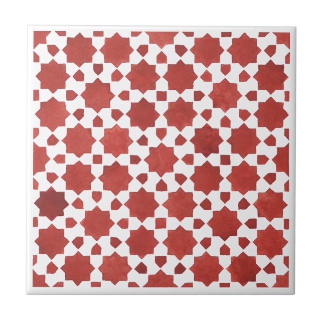 Mosaïque indienne rouge ITIMUD Kakelplatta (Framsidan)