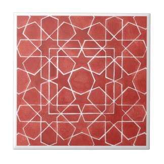 Mosaïque marocaine rouge ROSETTE Kakelplatta
