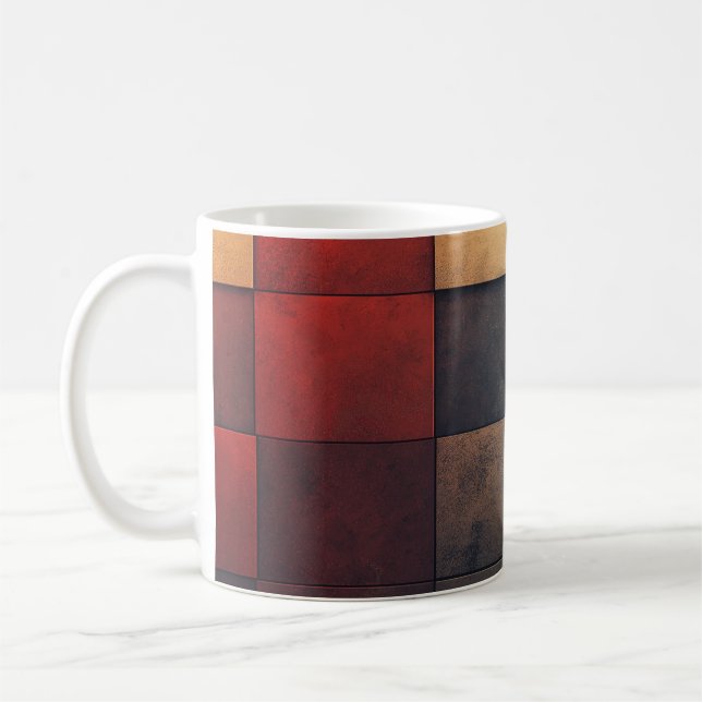 🎨 Mosaïque Texturée en Nuances de Couleur 🔲 Kaffemugg (Vänster)
