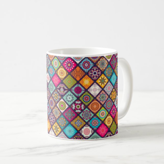 Mosaisk cofeemugg kaffemugg (Framsida höger)