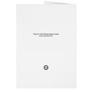 Mosaisk design för majestätiskt höstträd hälsningskort