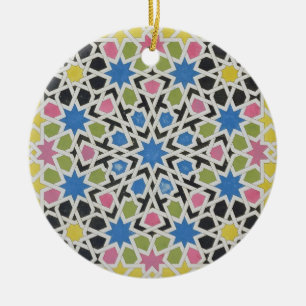 Mosaisk design från Alhambraen, från 'araben Julgransprydnad Keramik