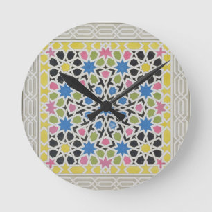 Mosaisk design från Alhambraen, från 'araben Rund Klocka
