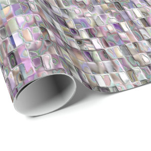 Mosaisk design i ett Pearly pastellfärgat mönste Presentpapper