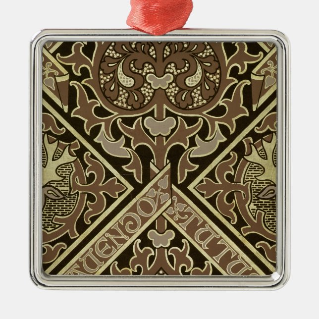 Mosaisk ecklesiastisk tapetdesign julgransprydnad metall (Framsidan)