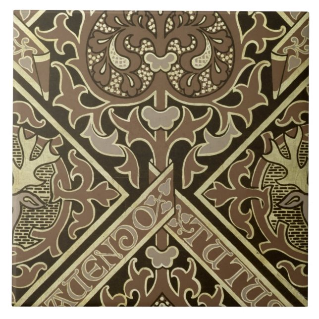 Mosaisk ecklesiastisk tapetdesign kakelplatta (Framsidan)