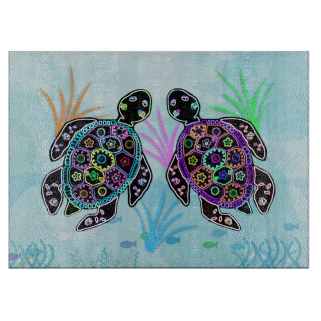 Mosaisk havssköldpaddaskärbräda (Framsidan)