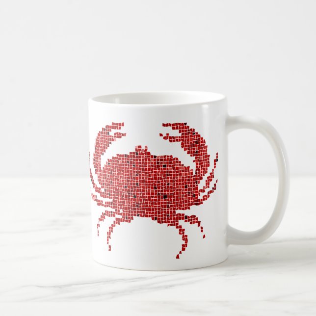 Mosaisk krabba kaffemugg (Höger)