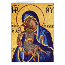 Mosaisk Madonna & barnsymbol, tom insida