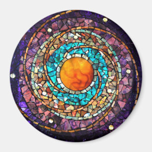 Mosaisk magnet "himmelskt urverk " för målat