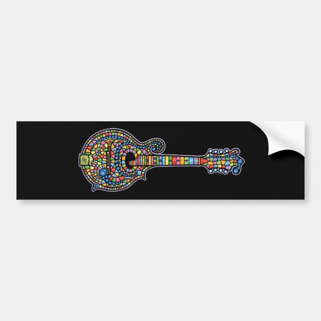 Mosaisk Mandolin Bildekal (Framsidan)