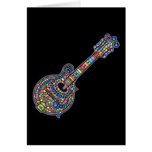 Mosaisk Mandolin Hälsningskort