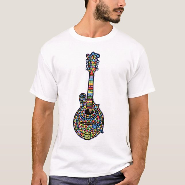 Mosaisk Mandolin T Shirt (Framsida)