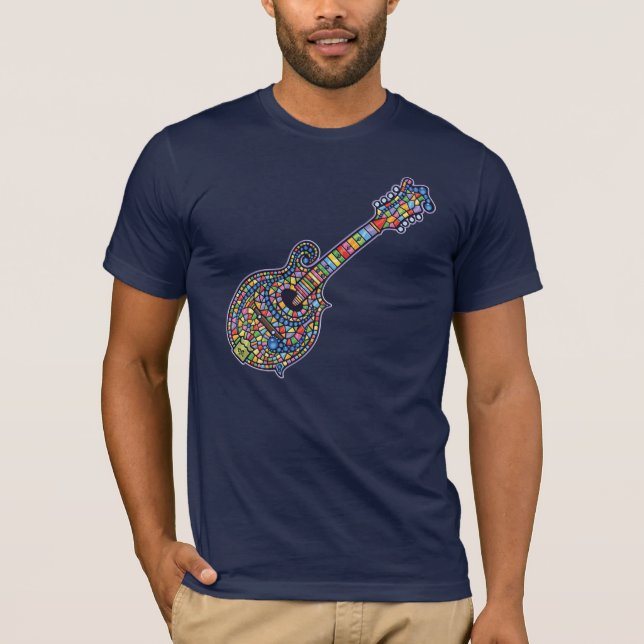 Mosaisk Mandolin T Shirt (Framsida)