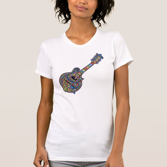 Mosaisk Mandolin T Shirt (Framsida)