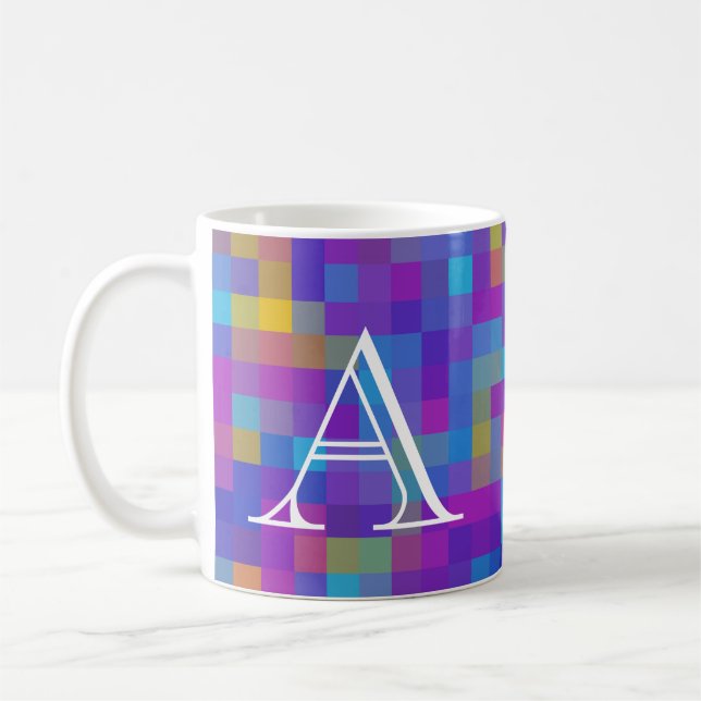 Mosaisk monogrammugg kaffemugg (Vänster)
