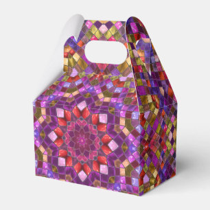 Mosaisk PurpleVintage FractalKaleidoscope Presentaskar