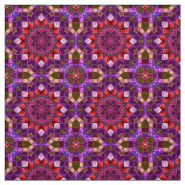 Mosaisk purpurfärgad vintageFractalKaleidoscope Tyg