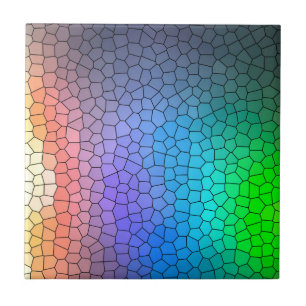 Mosaisk regnbåge kakelplatta