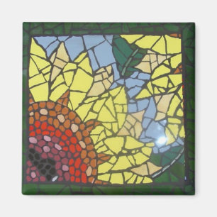 Mosaisk solros magnet