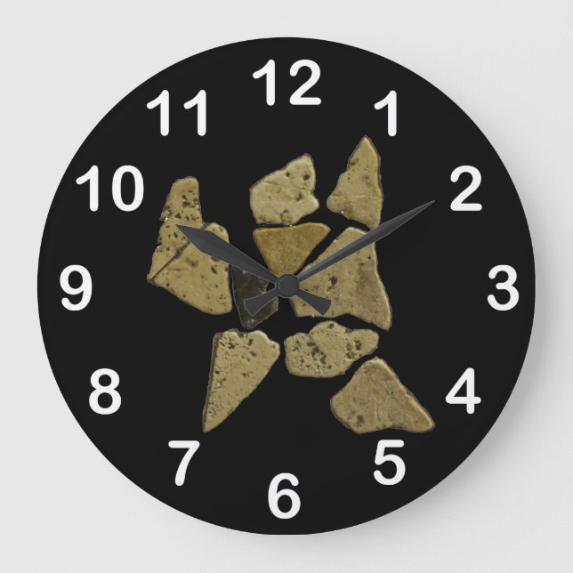 Mosaisk stenman stor klocka (Framsida)