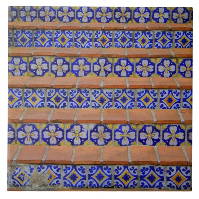 Mosaisk trappor kakelplatta (Framsidan)