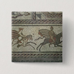 Mosaisk trottoar från den romerska villan på low knapp