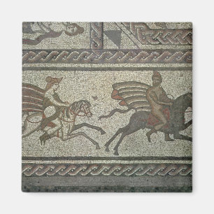 Mosaisk trottoar från den romerska villan på low magnet
