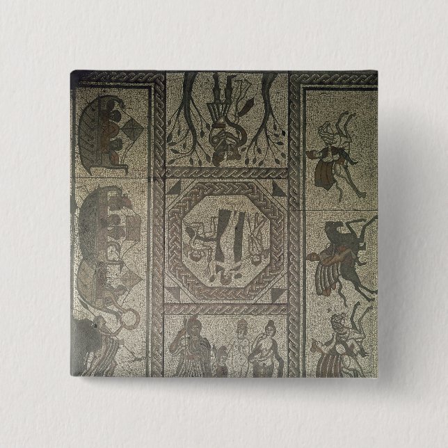 Mosaisk trottoar från den romerska villan på lowen knapp (Framsida)