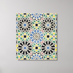 Mosaisk trottoar i Alhambraen, från 'araben Canvastryck