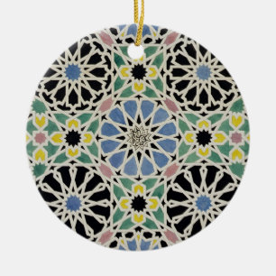 Mosaisk trottoar i Alhambraen, från 'araben Julgransprydnad Keramik