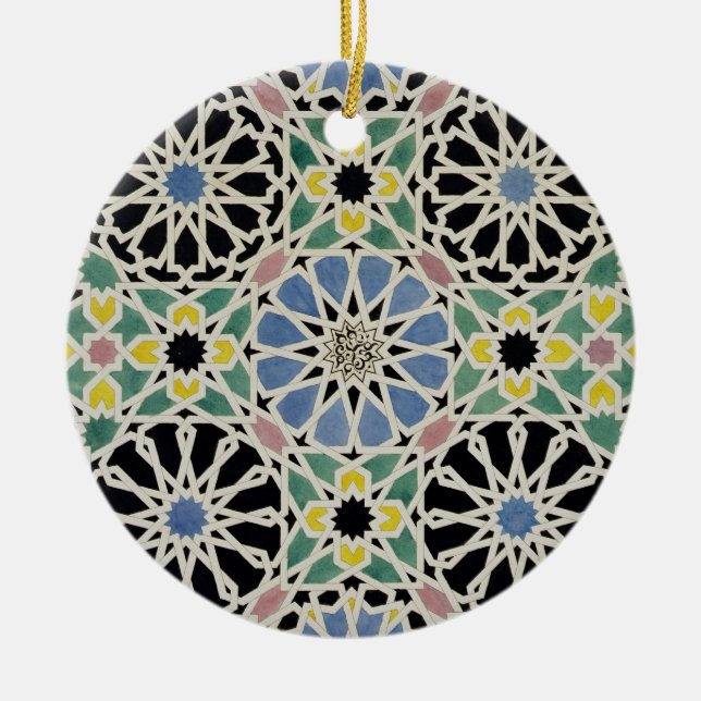 Mosaisk trottoar i Alhambraen, från 'araben Julgransprydnad Keramik (Framsidan)