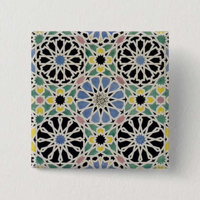Mosaisk trottoar i Alhambraen, från 'araben Knapp (Framsida)