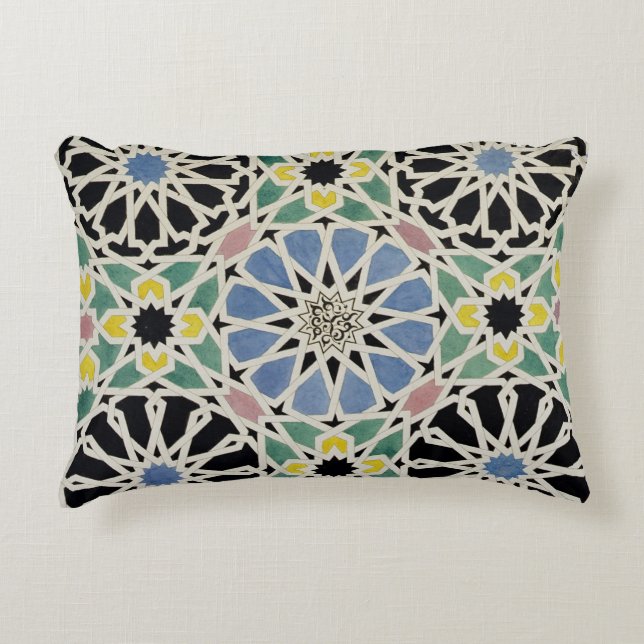 Mosaisk trottoar i Alhambraen, från 'araben Prydnadskudde (Framsidan)