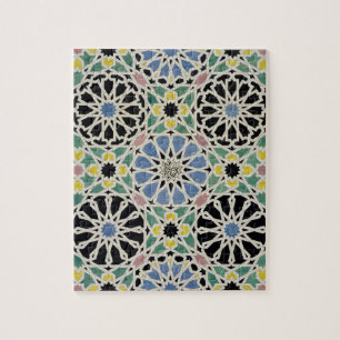 Mosaisk trottoar i Alhambraen, från 'araben Pussel