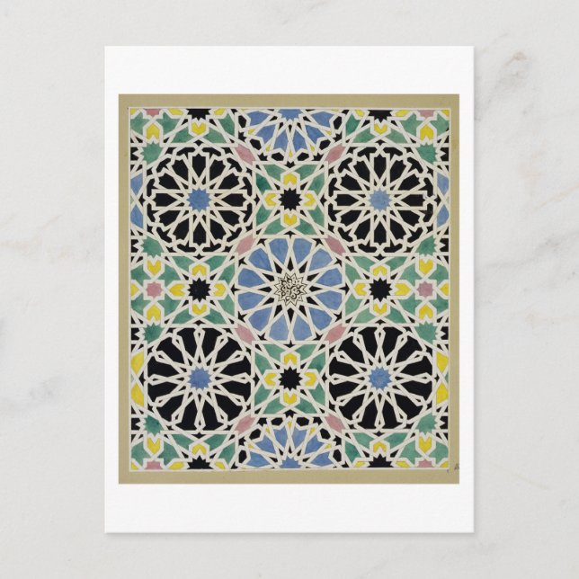 Mosaisk trottoar i Alhambraen, från 'araben Vykort (Framsida)