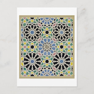 Mosaisk trottoar i Alhambraen, från 'araben Vykort
