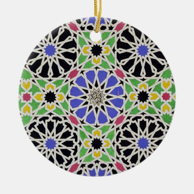 Mosaisk trottoar i logen av sultanen julgransprydnad keramik (Framsidan)