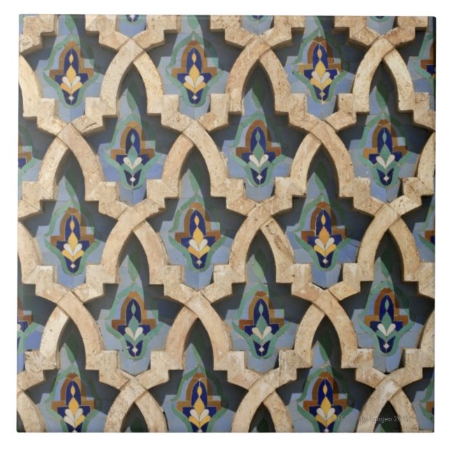 Mosaisk vägg, Hassan II Moské-Casablanca Kakelplatta (Framsidan)