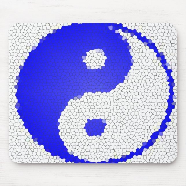 Mosaisk Yin Yang designdator Mousepad Musmatta (Framsidan)