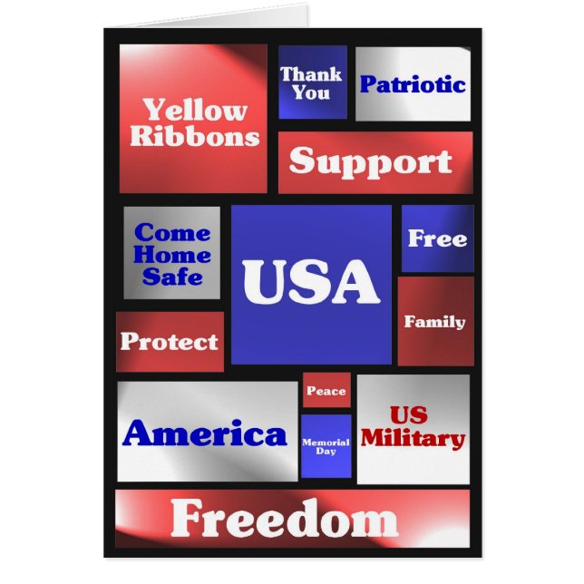 Mosaiska Amerika Hälsningskort (Framsidan)