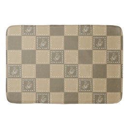 Mosaiska doodelblommor badrumsmatta